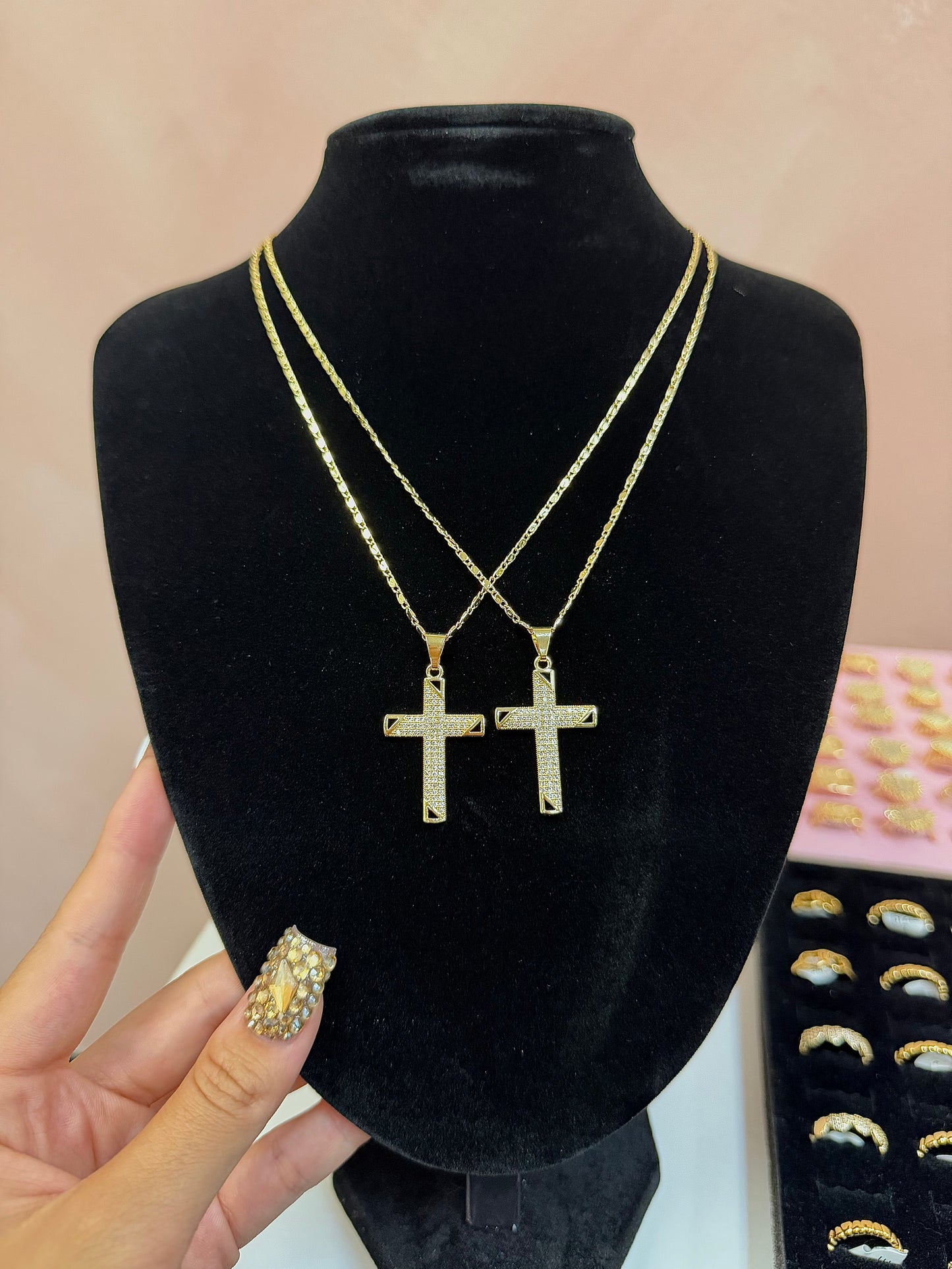 Bling Cross Necklace