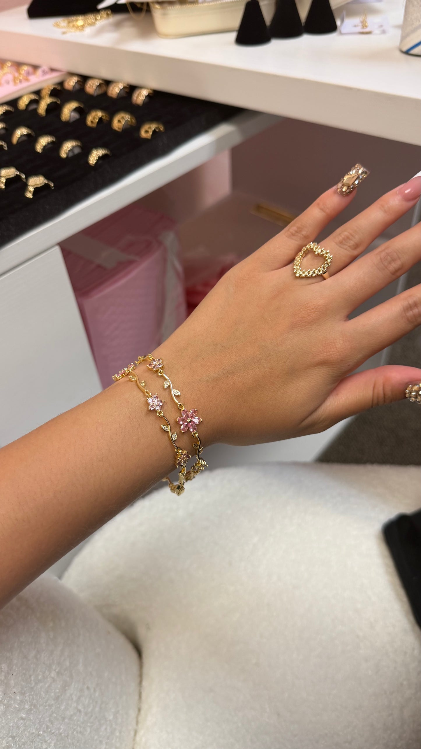 Pink Vine Bracelet