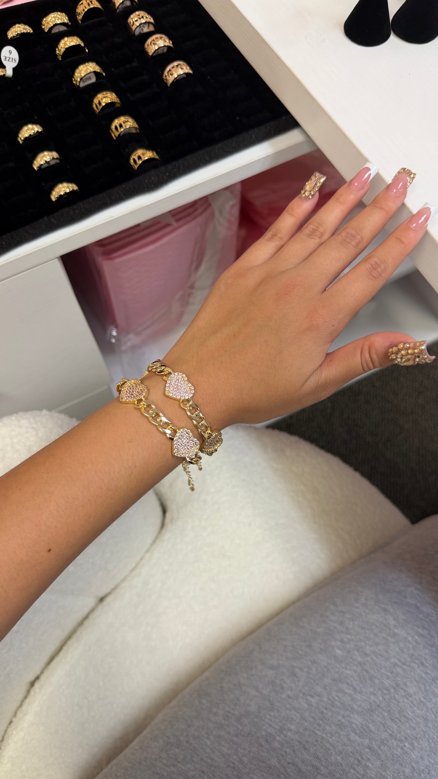 Bling Heart Bracelet