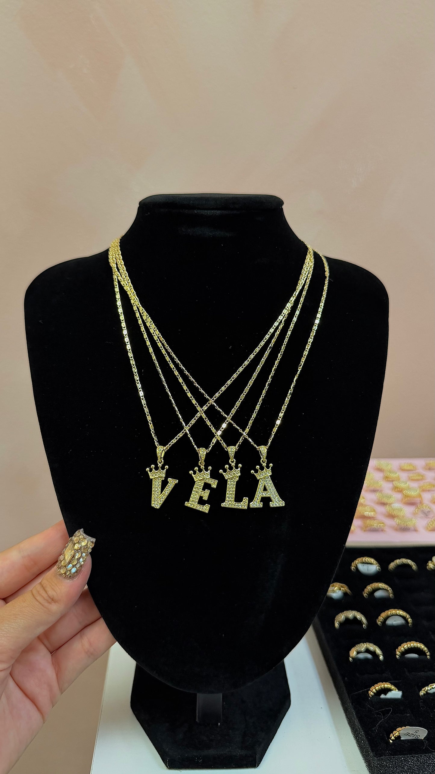 Initial Bling Necklace