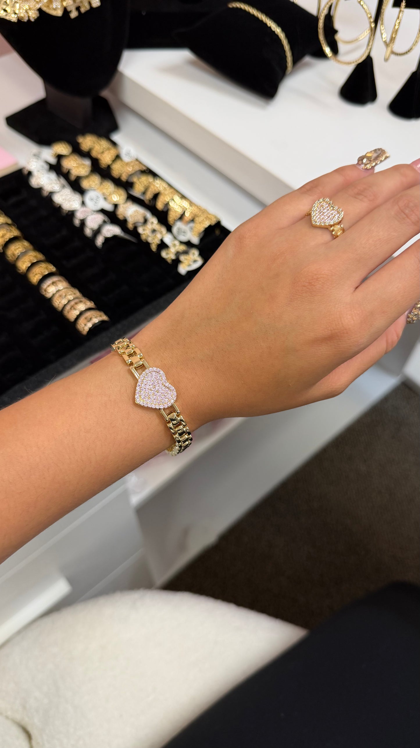 Pink Heart Rolex Band