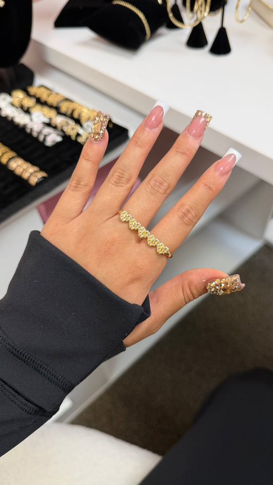 Double Finger Heart Ring