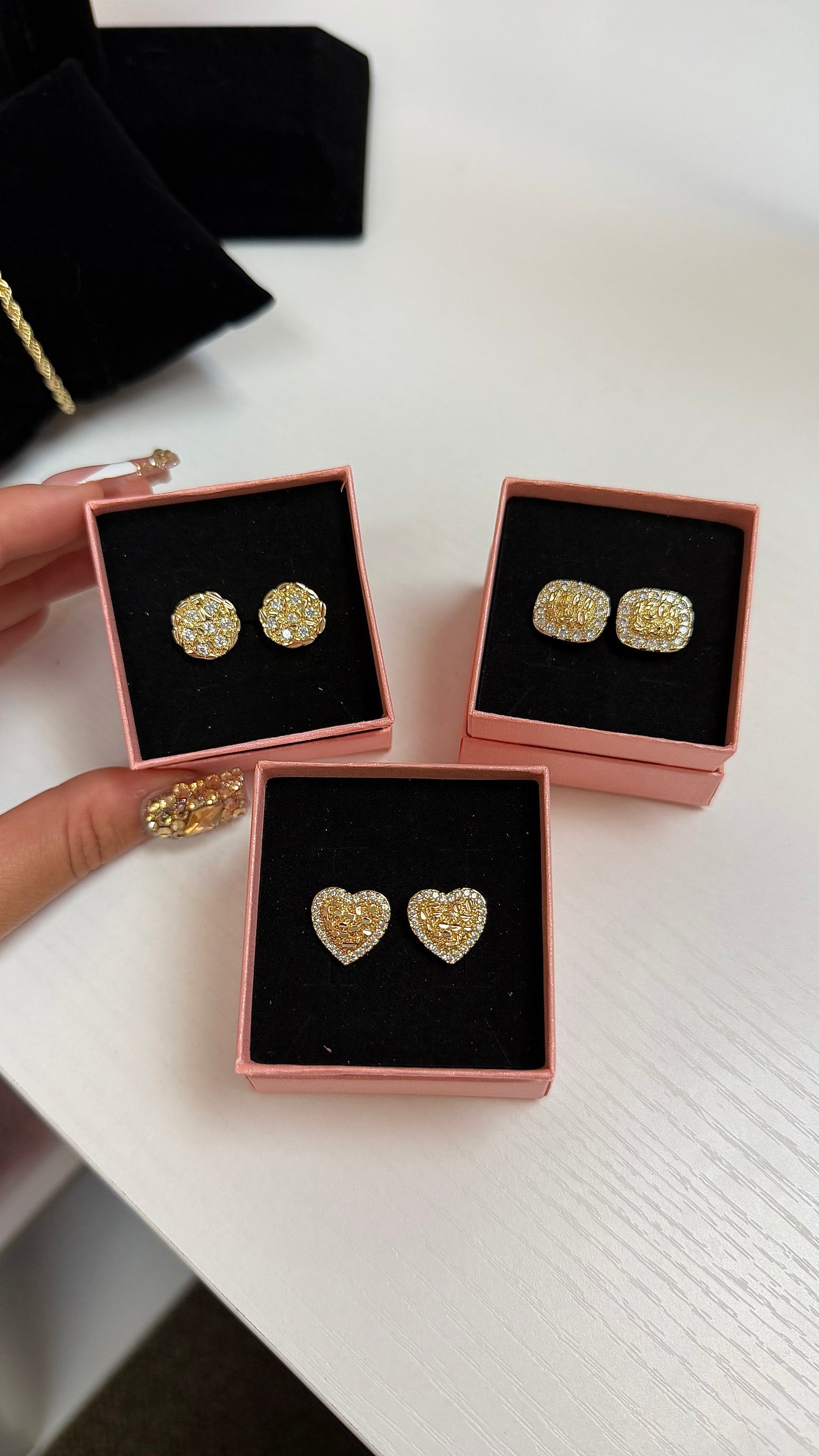 Bling Nugget Earrings