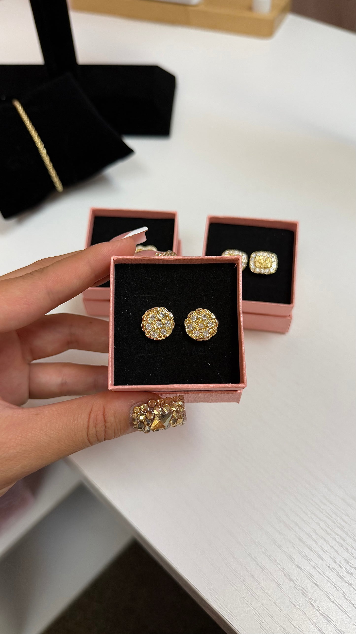Bling Nugget Earrings
