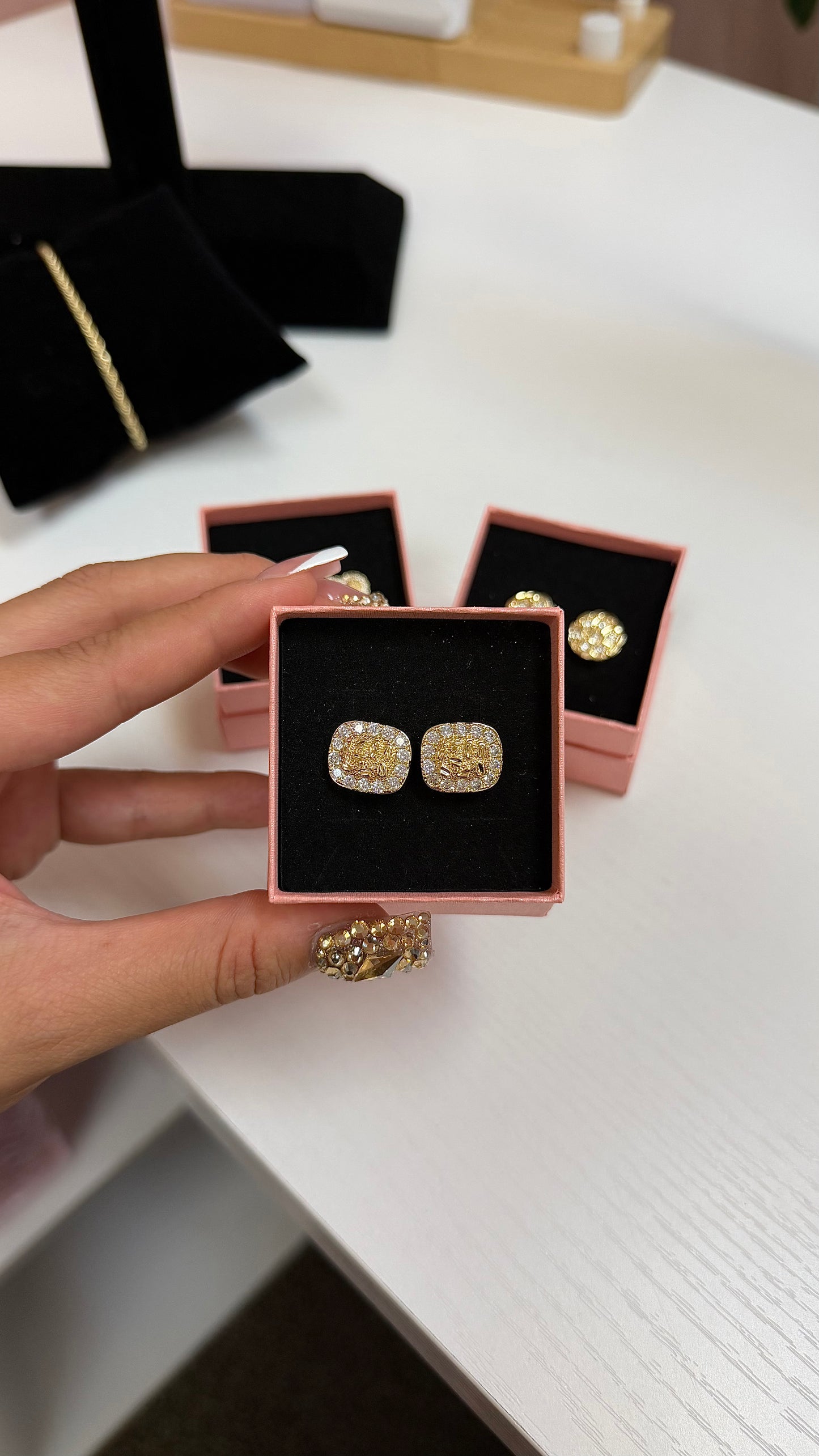 Bling Nugget Earrings