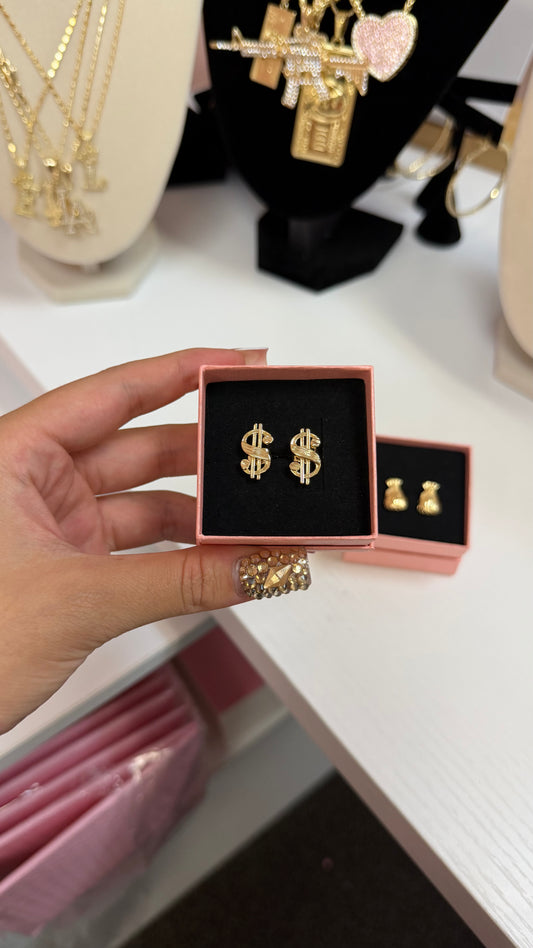 Dollar Sign Earrings