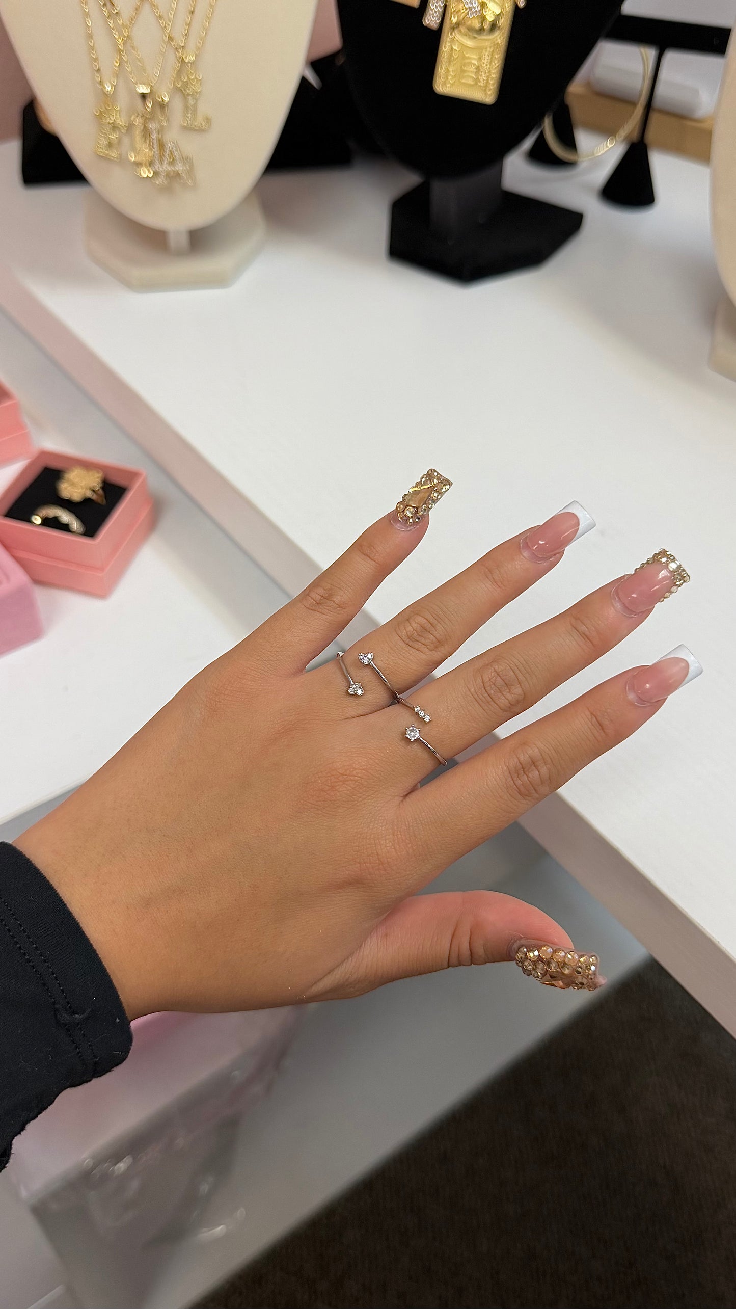 Adjustable Dainty Bling Ring