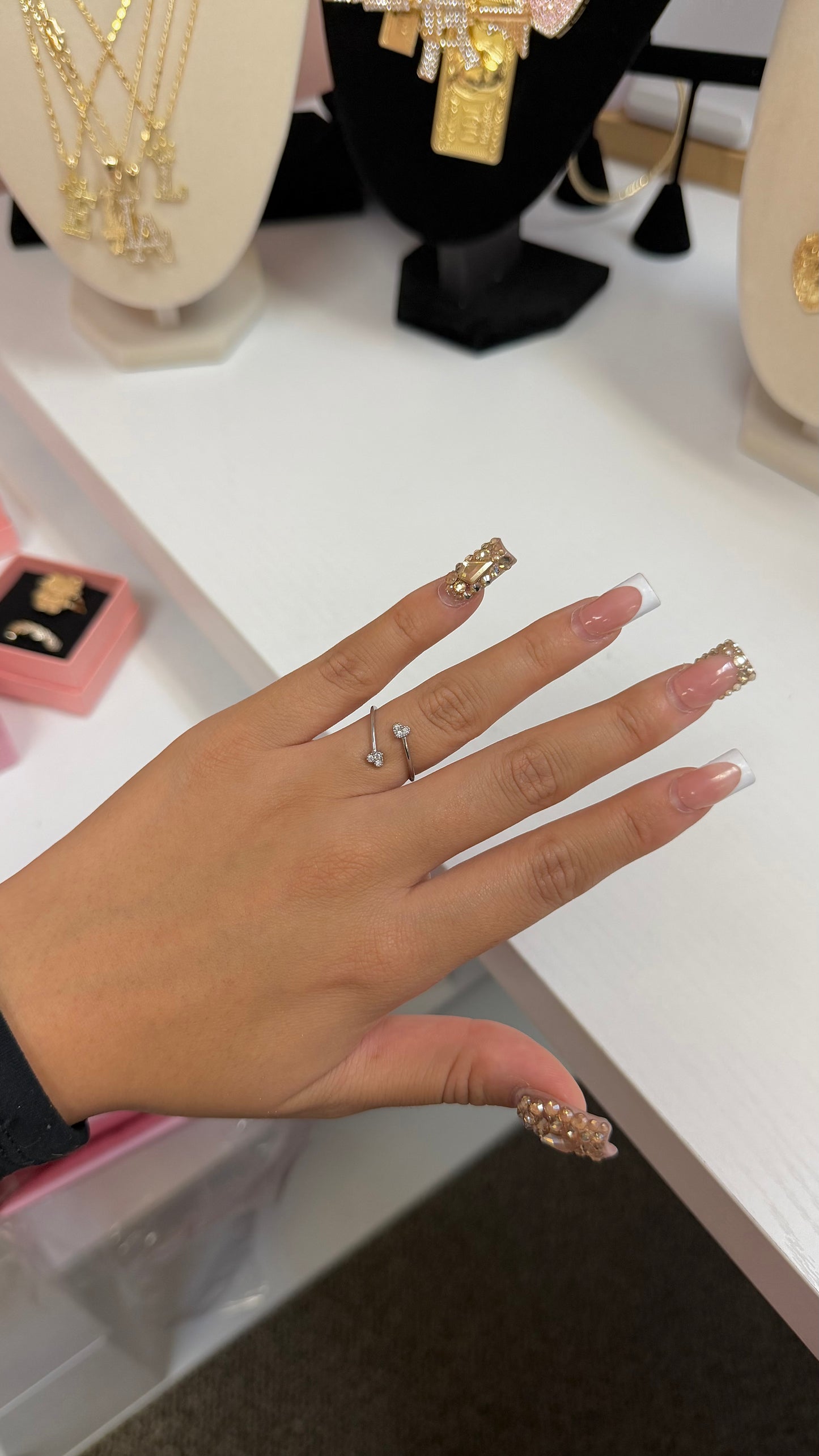Adjustable Dainty Bling Ring