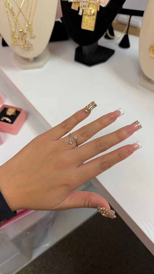 Adjustable Dainty Bling Ring