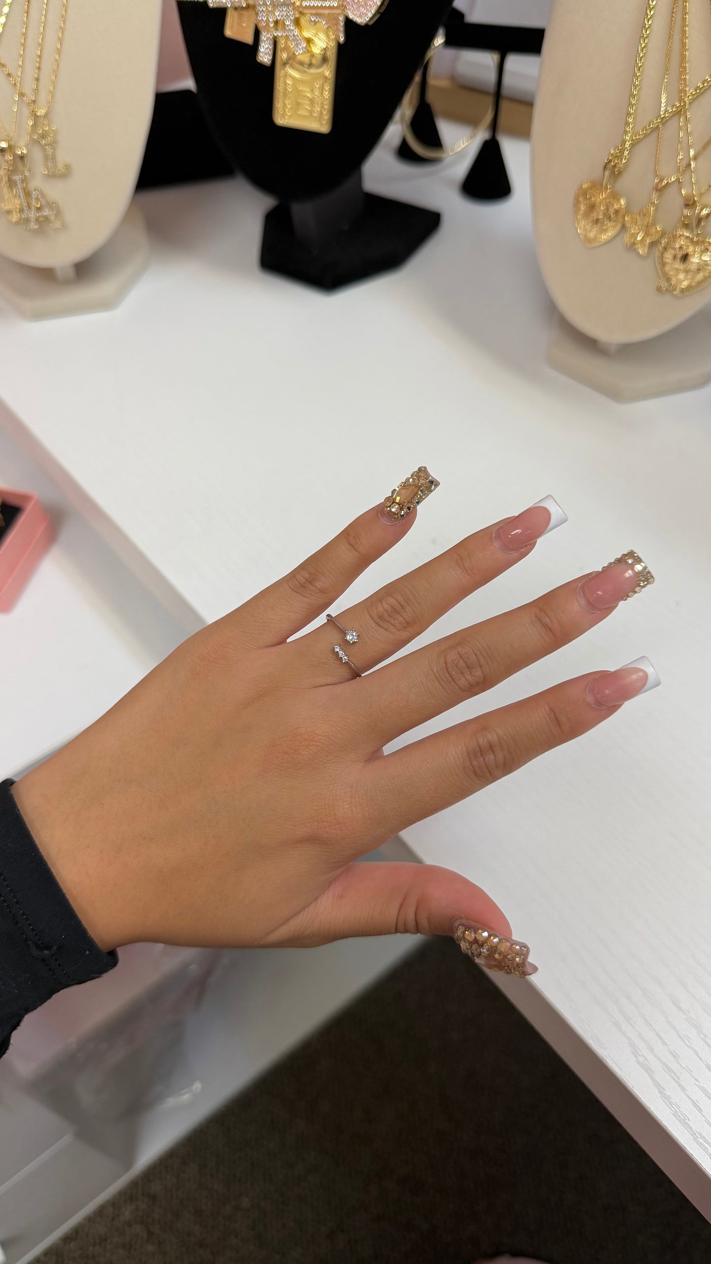 Adjustable Dainty Bling Ring