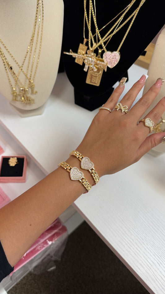 White Heart Rolex Band