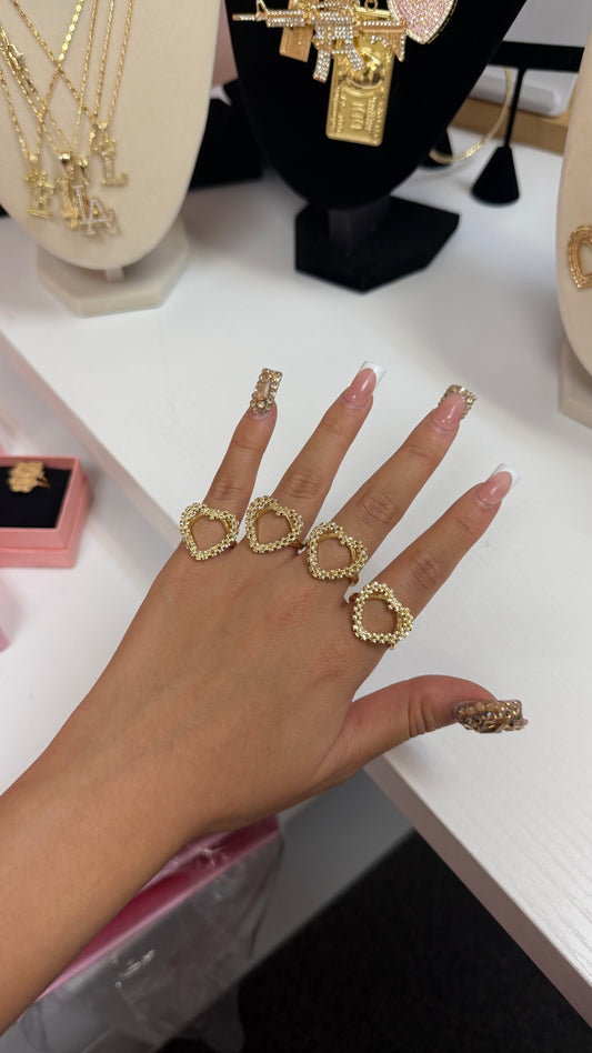 Rolex Chain Heart Ring