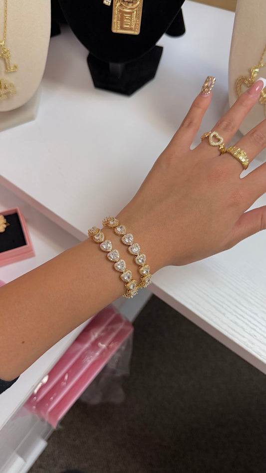 Tennis Heart Bracelet