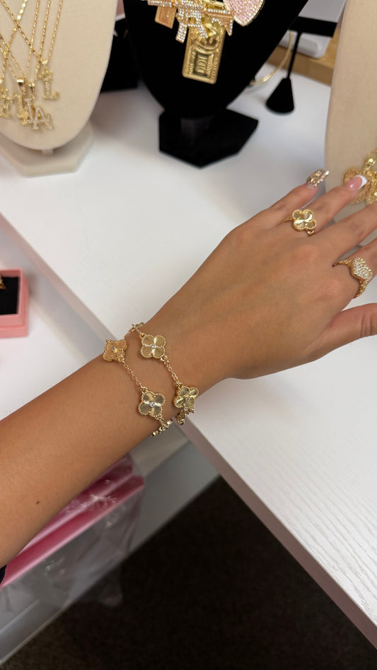 Gold Clover Bracelet