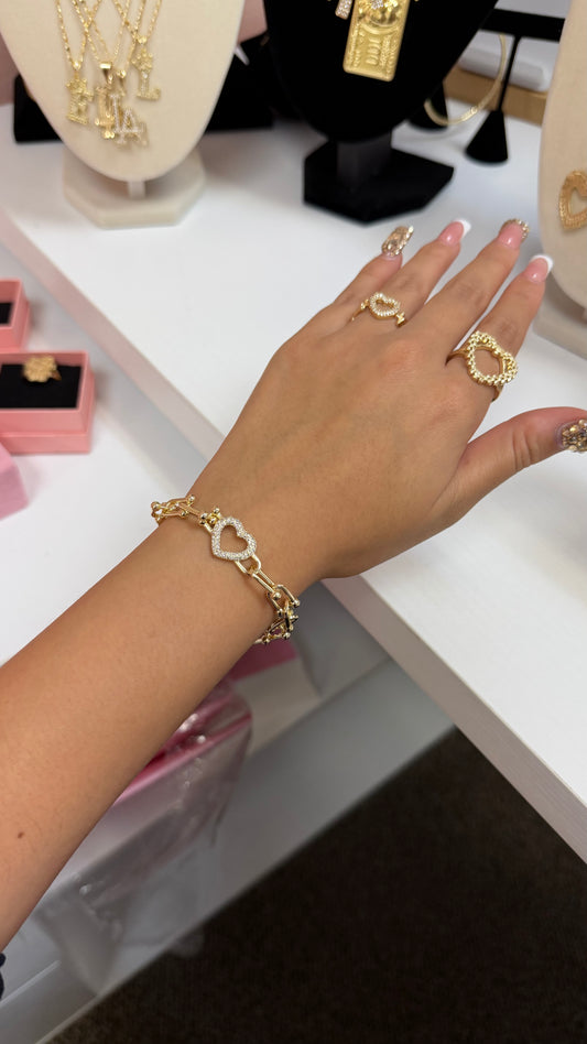 Heart Chain Bracelet