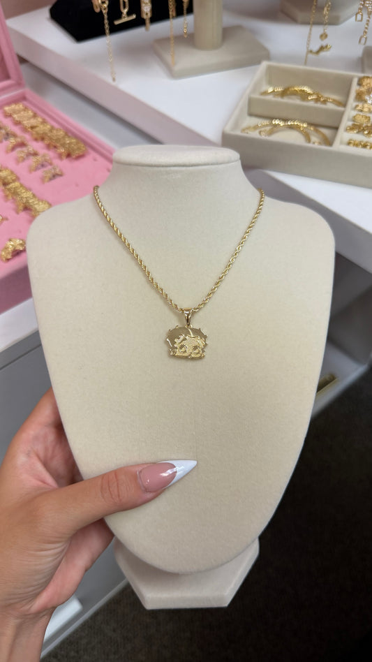 Betty B Face Necklace