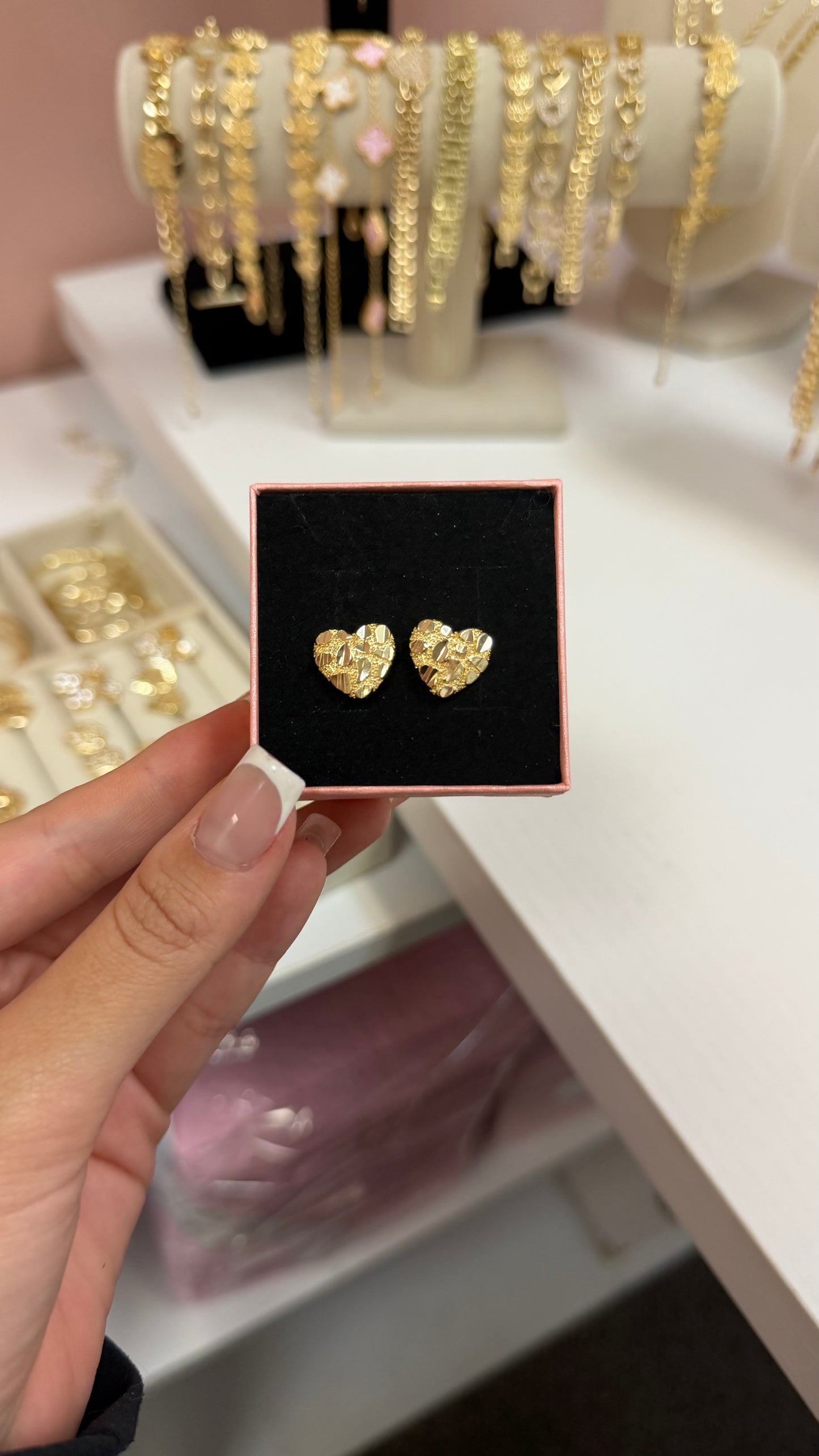 Nugget Heart Earrings