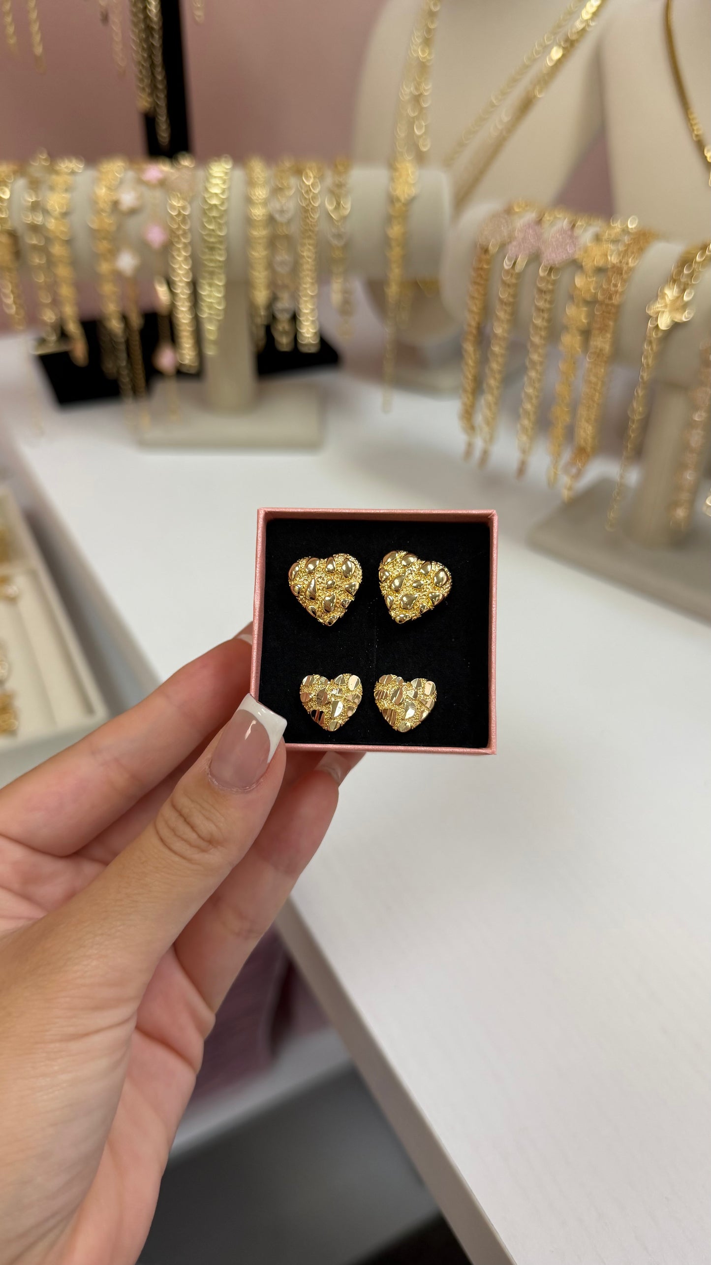 Nugget Heart Earrings