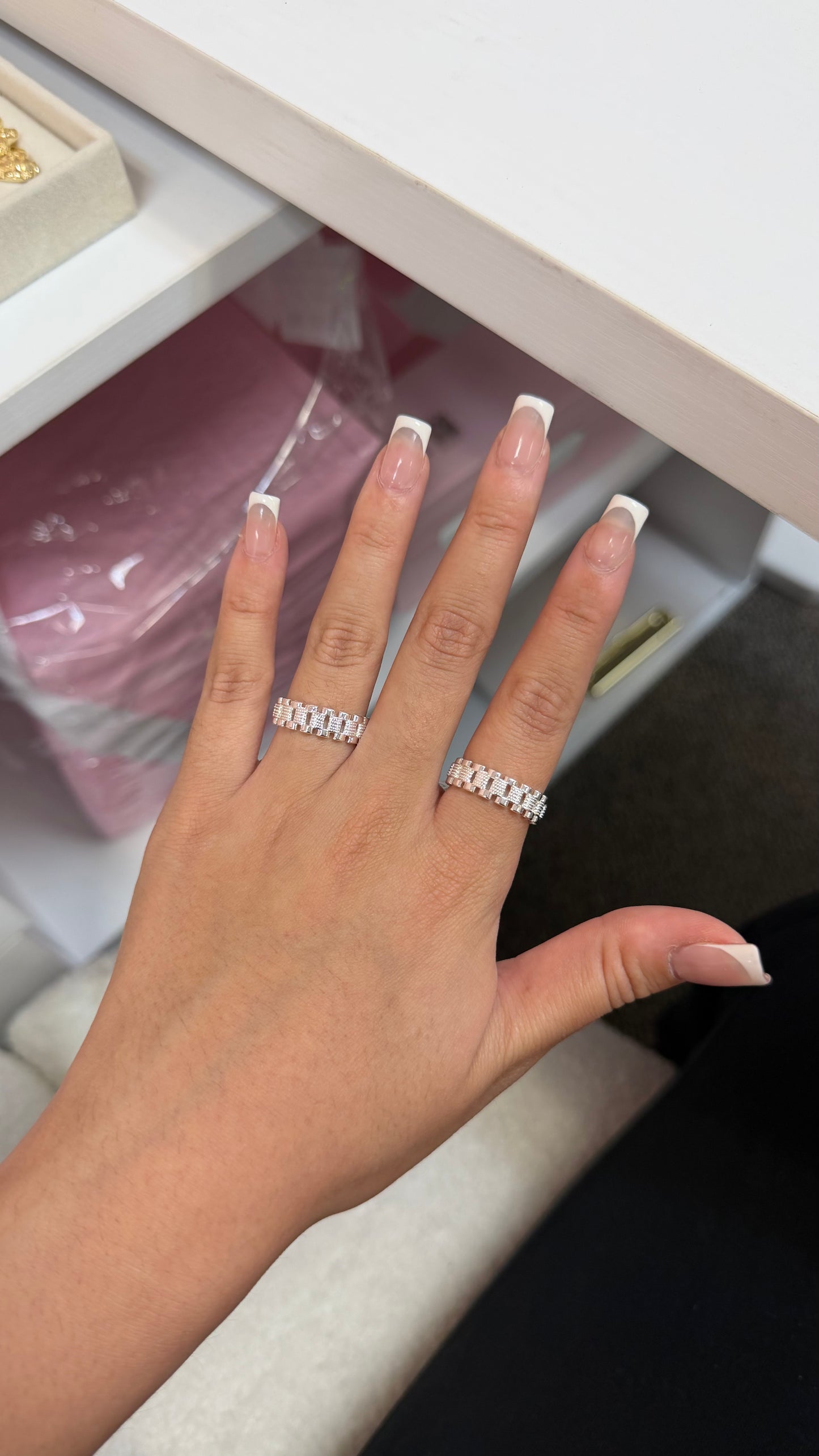 Silver Rolex Chain Ring
