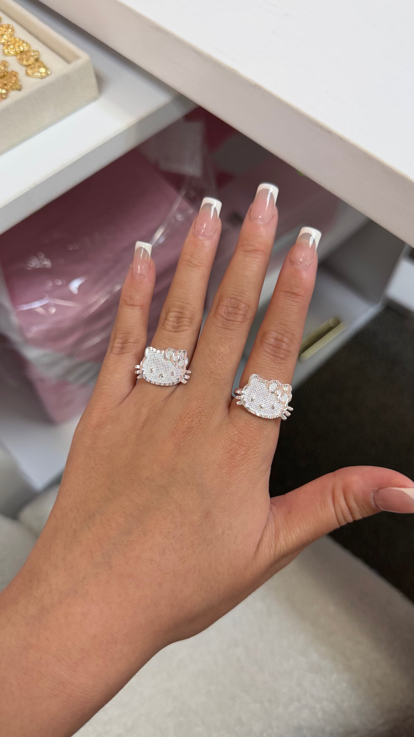 Silver HK Face Ring