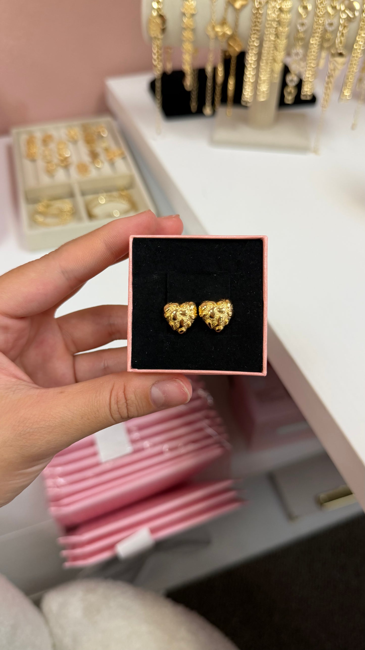 Nugget Heart Studs